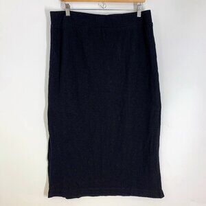 Lou & Grey Women's Jersey Cotton Pull On Elastic Waist Midi‎ Skirt Size XL